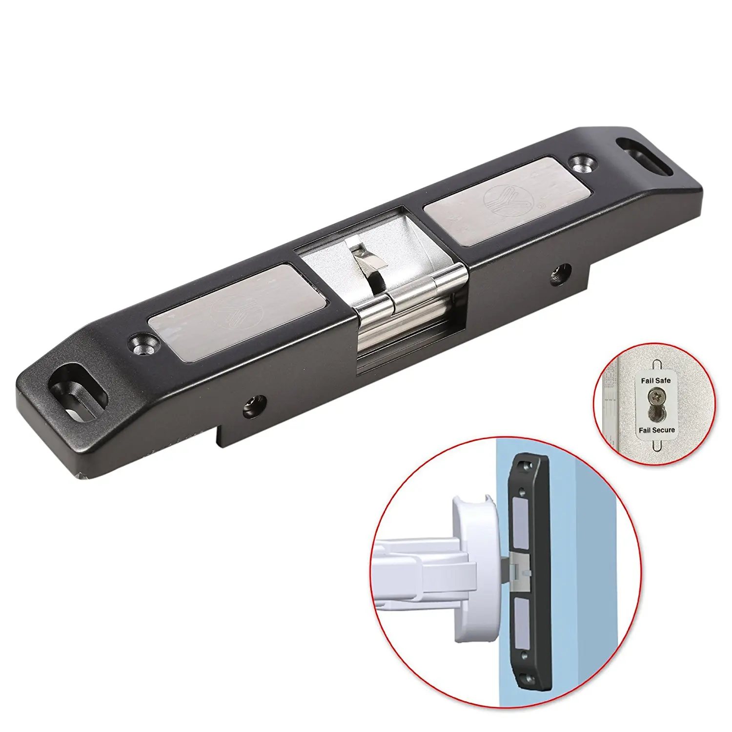 Electric Strike Lock YLI NC NO Mode Access Control for Push Bar Fire Exit Device Emergency Door Fail Safe Security System