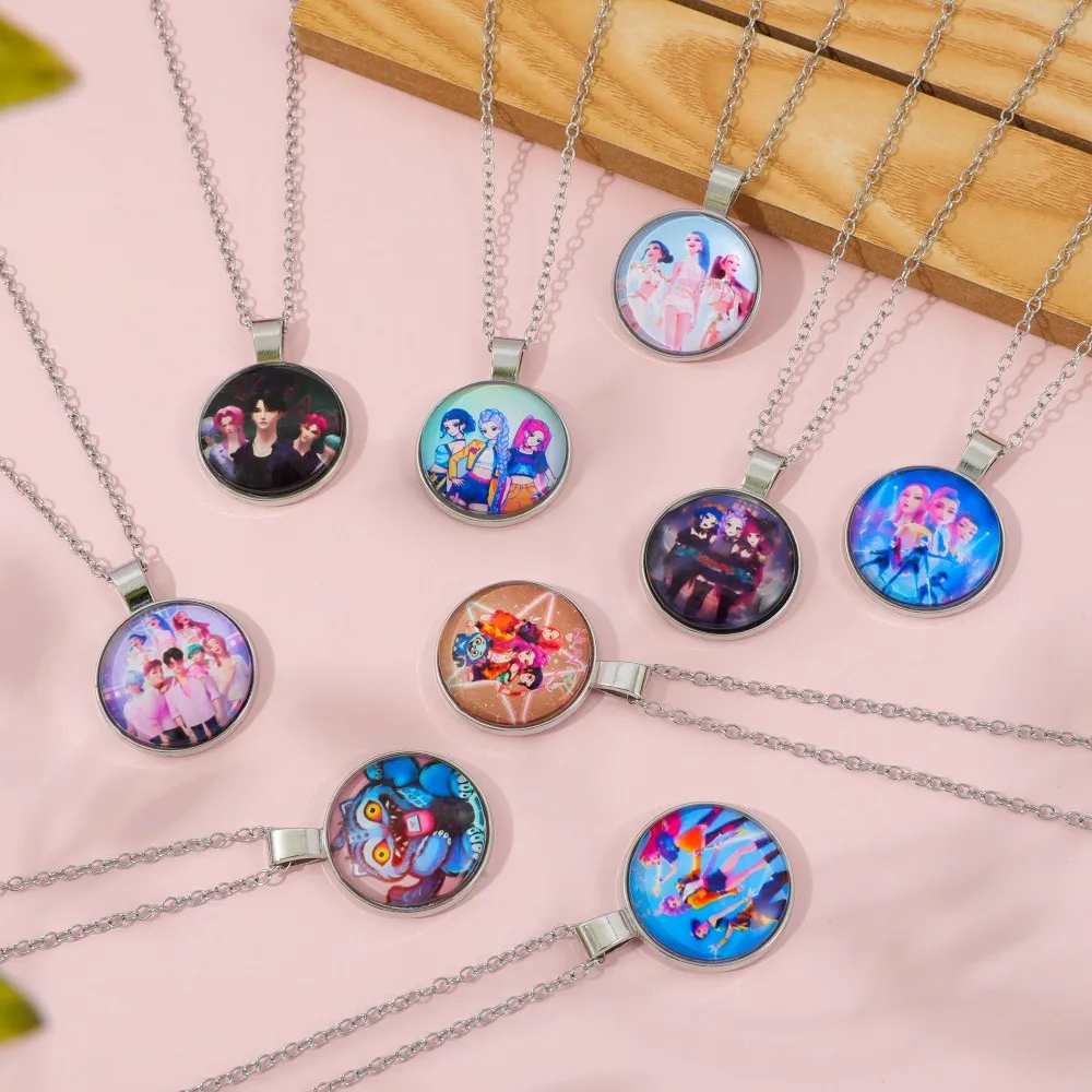 KPop شيطان الصيادين الاطفال أنيمي لطيف قلادة الأطفال مجوهرات الأزياء اكسسوارات فتاة سحر هدية 2025 #3