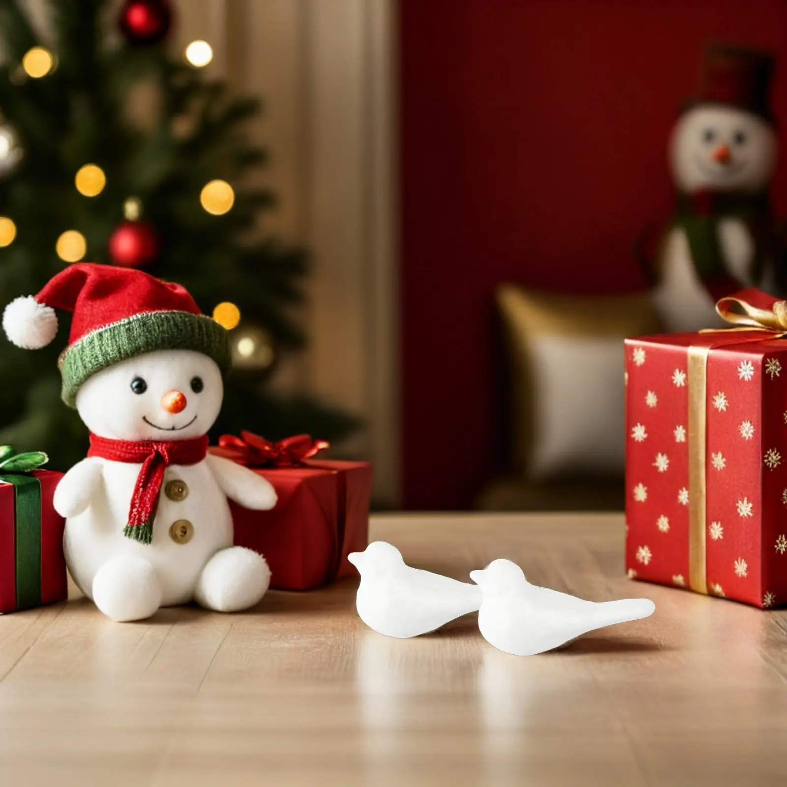 5Pcs Foam Bird Decor White DIY Birds Crafts Safe Lightweight Ornaments for Kids Creativity Hand Eye Coordination Gift