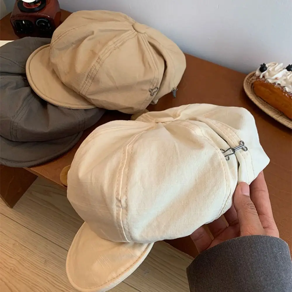 Fashion Painter Hat Cute Puppy Beret Y2K Newsboy Cap Cloud Newsboy Hats Cotton Artist Hat Octagonal Cap Travel