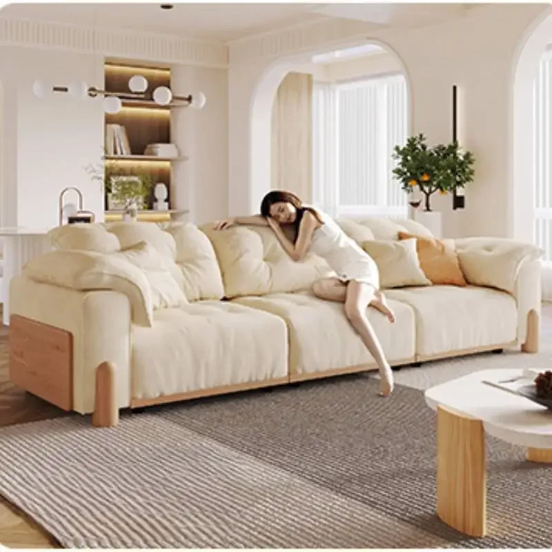 

Postmodern Armrest Living Room Sofas Beige Big Size Luxury Lounges Living Room Sofas Salon Bedroom Sillon Cama Trendy Furniture