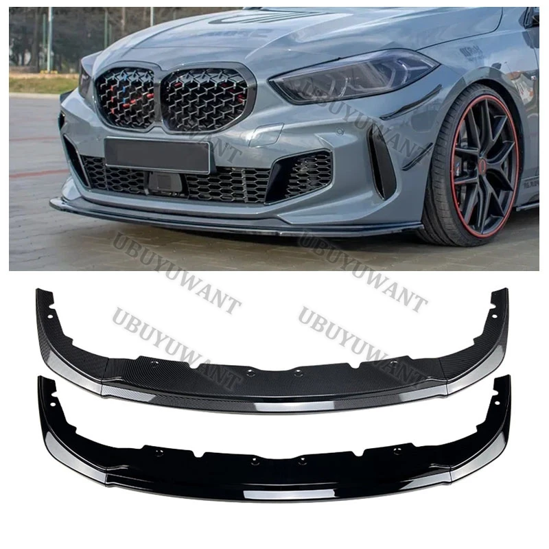 3PCS For BMW 1 Serie F40 M Sport 2019+ Car Front Bumper Lip Splitter Diffuser Spoiler Bumper Guard Regular Style Body Kit