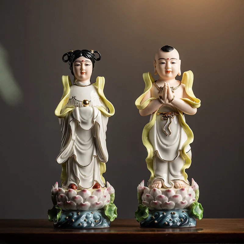 

Buddhisattva Buddha statue for boy and girl, Buddhist ornament, Buddha front ornament, Golden Dragon, Buddha