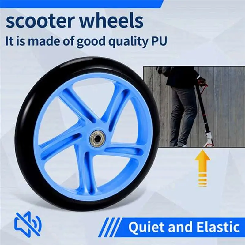 NEW HOT In Stock-200Mm Adult Scooter Replacement Wheels- ABEC 7 Bearings, 30 Mm Thickness, Fits Kick Scooters