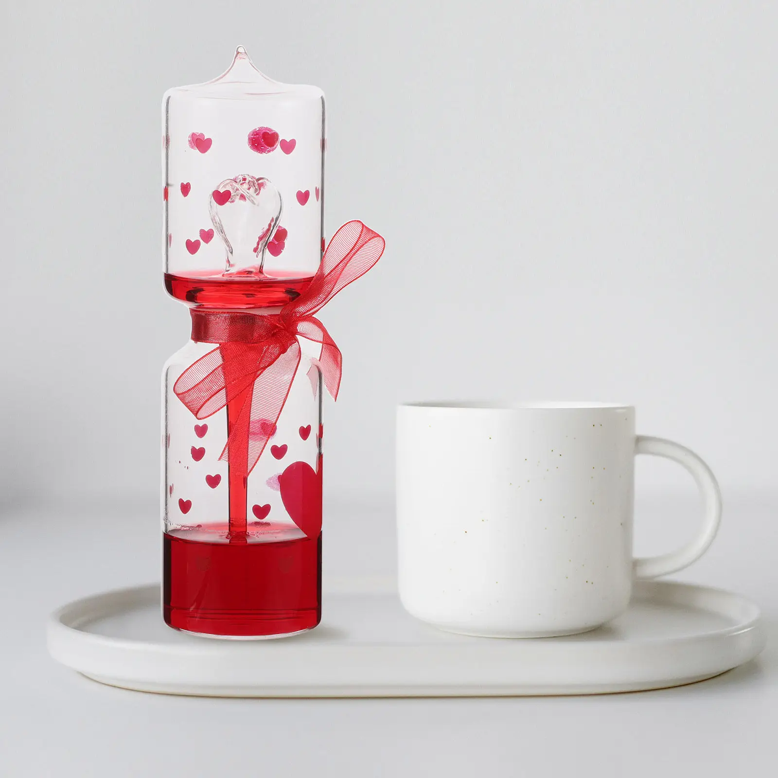 Unique Temperature Sensitive Hour Glass Decoration Creative Office Desk Sensory Hand Boiler Glass Craft Adornment Living Room