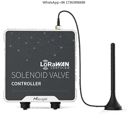 Milesight Industrial LoRaWAN Solenoid Valve Controller IP68 Waterproof Irrigation Solenoid Valve Regulator