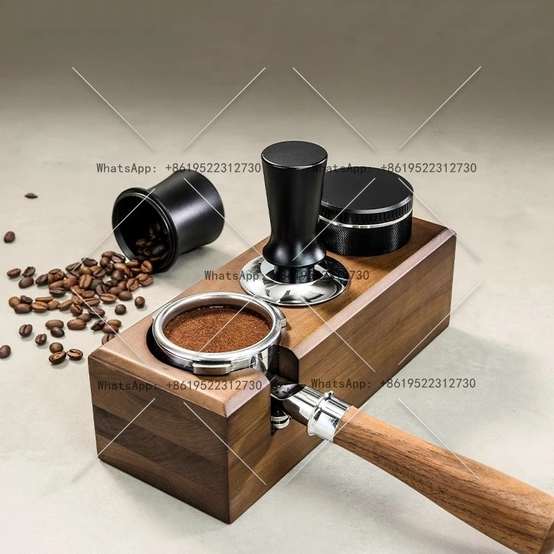 

Coffee powder pressing base cloth powder dispenser three-piece set impact hammer set 51/58MM solid wood