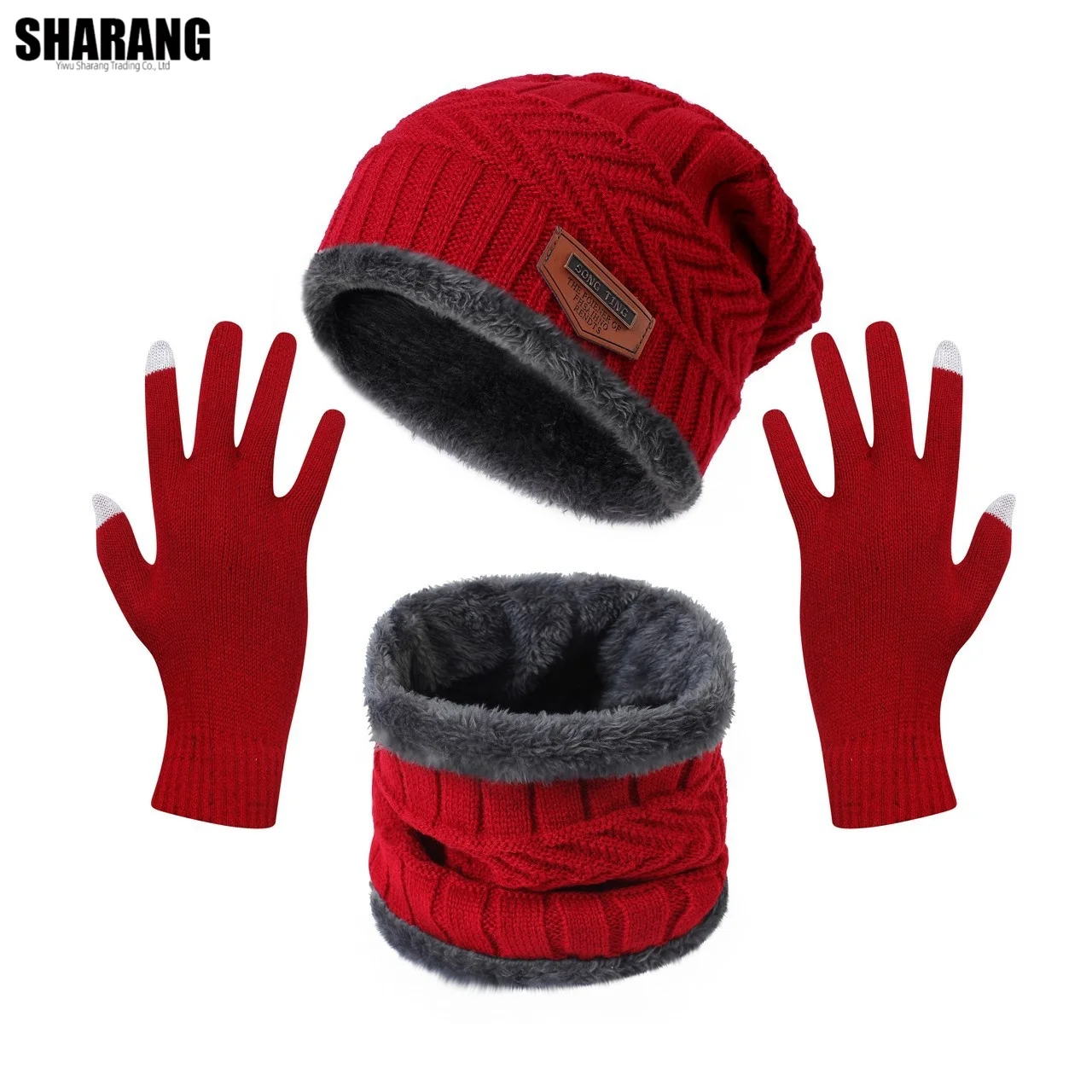 3 قطعة مجموعة الشتاء الحراري يندبروف الصوف قبعة وشاح قفازات كومبو للرياضة في الهواء الطلق المشي لمسافات طويلة ركوب الدراجات الصيد حماية الطقس البارد