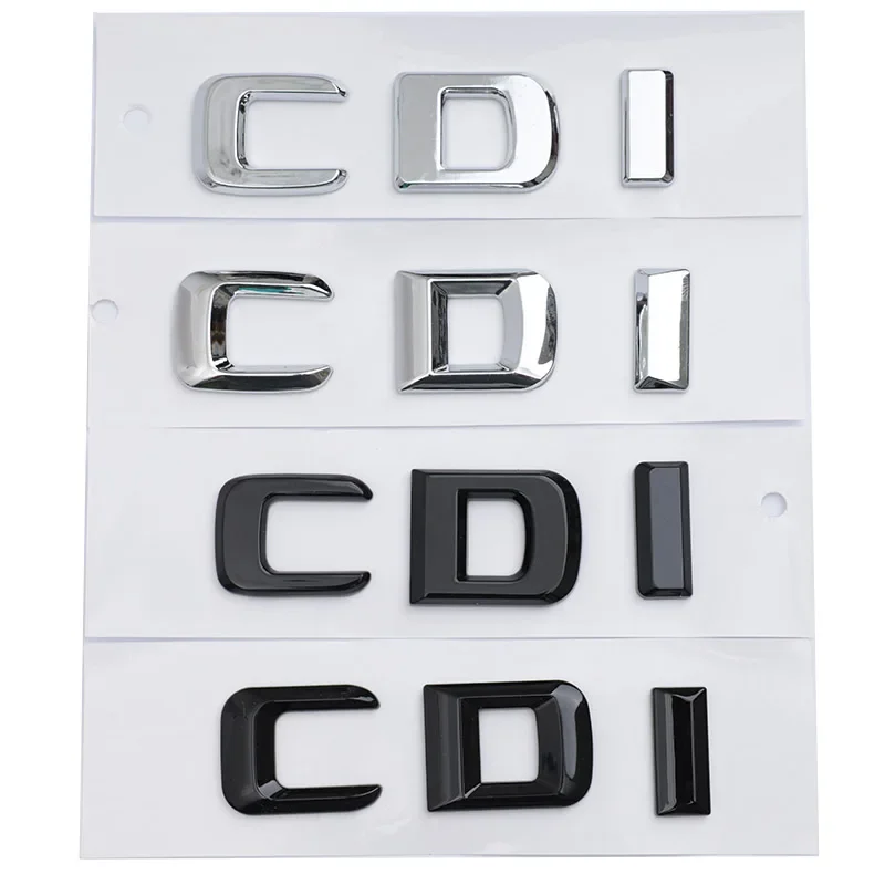 3D ABS Black Chrome Letters For Car Trunk Mercedes Benz A B C E GLK CLS ML 320 220 250 280 CDI Logo Emblem Sticker Accessories