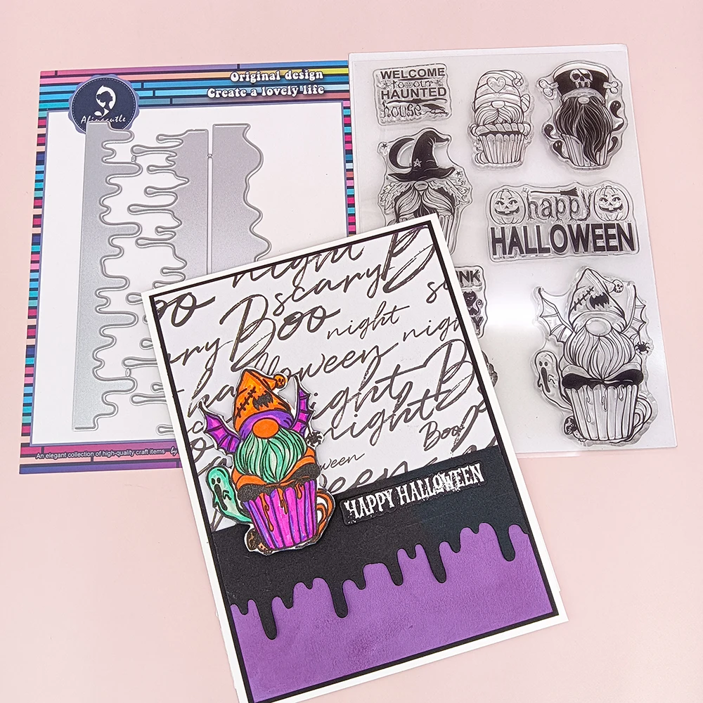 Aluminium Metall Schneidwerk zeuge schneiden klare Stempel glücklich Halloween Scrap booking Papier Handwerk handgemachte Album Karte Punch Art Messer
