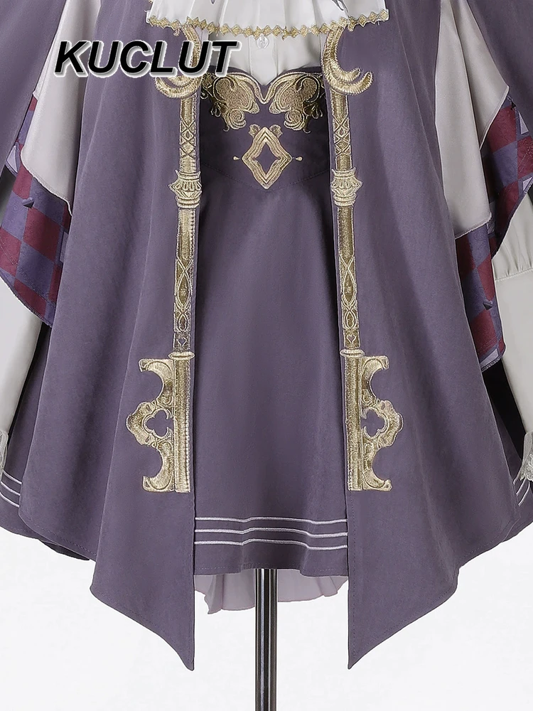 Roupas lolita originais estilo punk bidimensional outono inverno conjunto de capa moda casual feminino conjuntos de três peças