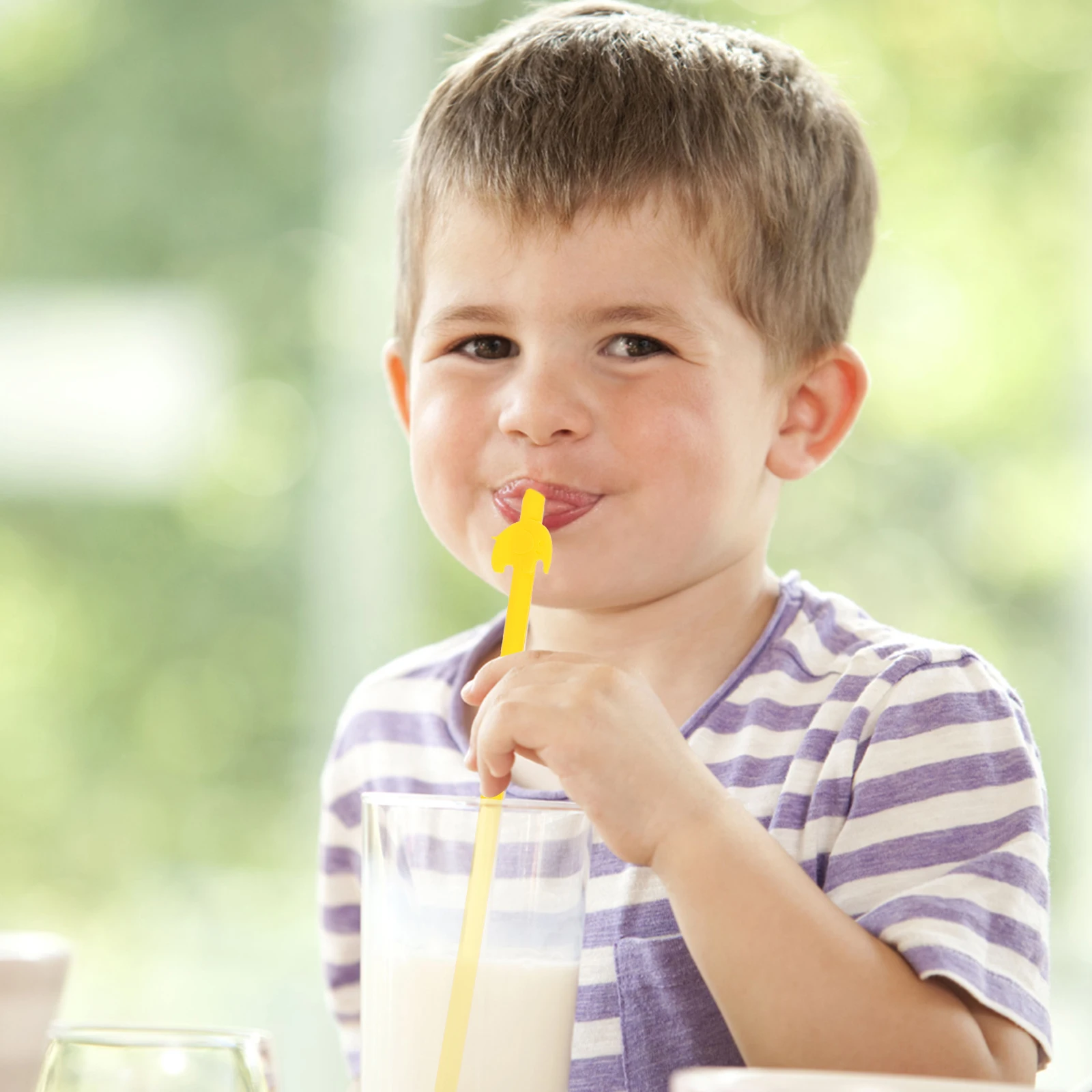 

3 pcs Silicone Straws Large Diameter Reusable Baby Drink Adorable Design Juice Milk Coffee Smooth Suction Easy Storage Creative