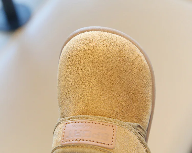 Winter-Fleece-Winterstiefel für Jungen und Mädchen, warm, rutschfest, mit weicher Sohle, Baumwollstiefel, leichte, bequeme Slip-on-Freizeitschuhe für Kinder. – Detail 13