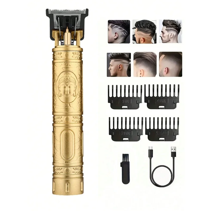 Professional Electric Hair Clipper, Rechargeable, Suitable For Bald Head Haircut, Carving, Portable Household Electric Scissors