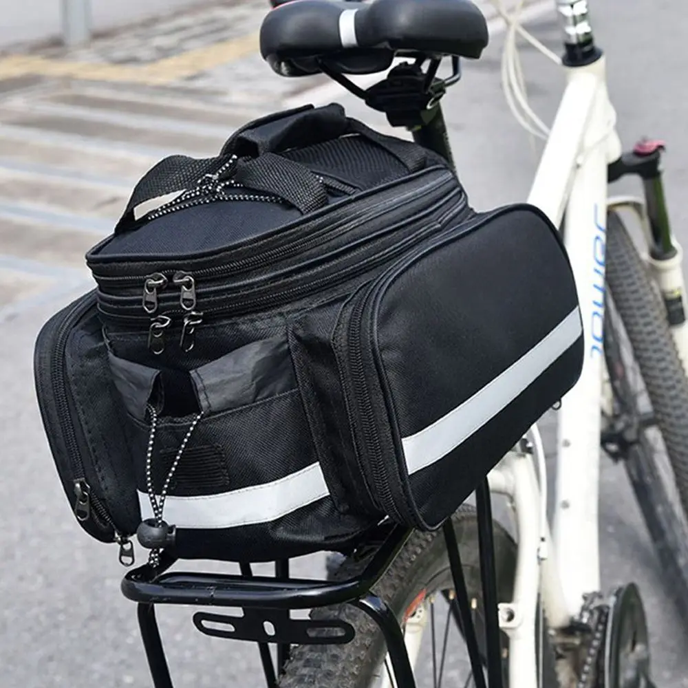 Large Capacity MTB Expandable Carrier Cycling Pack Waterproof Rear Seat Bag Bicycle Bag Seat Pannier Pouch Saddle Bags