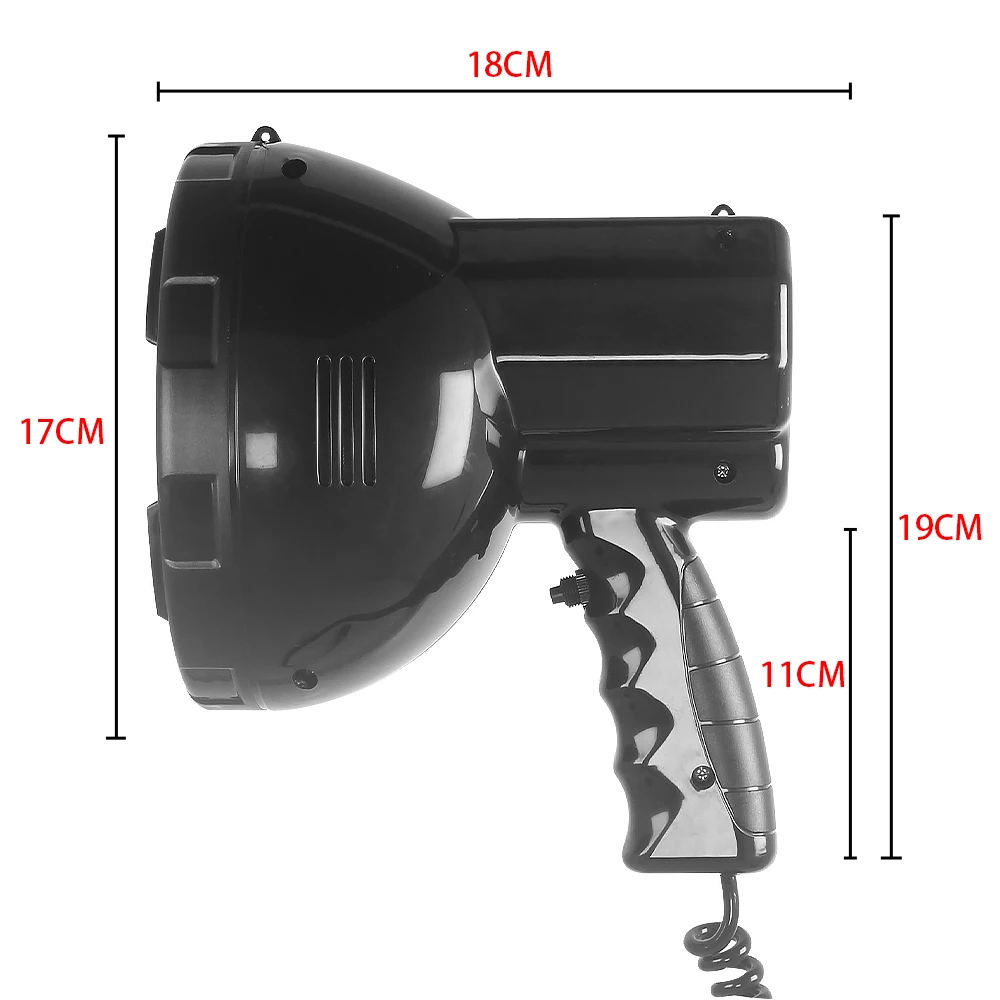 Leistungs starke Taschenlampe 220w Jagdboot 12V Suchscheinwerfer Hoch leistungs scheinwerfer super helle LED-Lampe Camping Arbeits licht tragbar