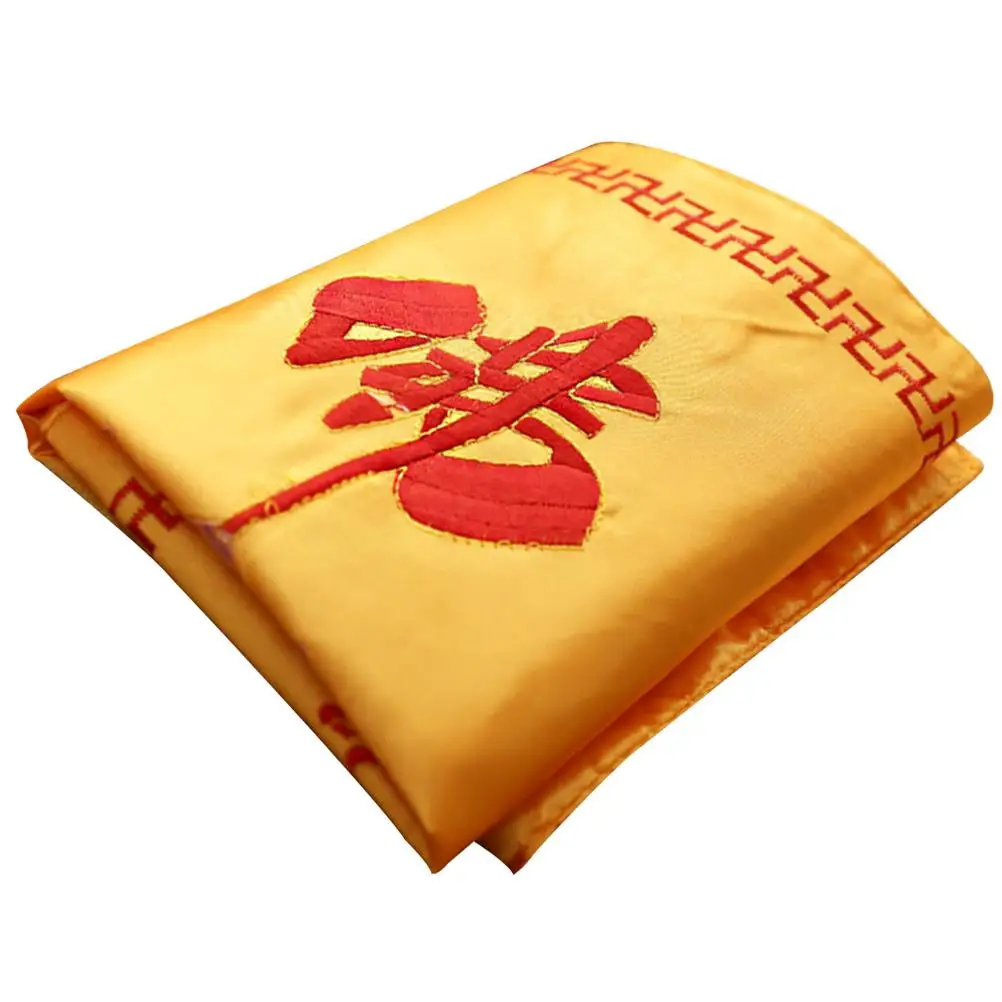 

1 Piece Buddha Character Cloth Silk Wrapping Temple Supplies Book Cover Embroidery Home Textiles