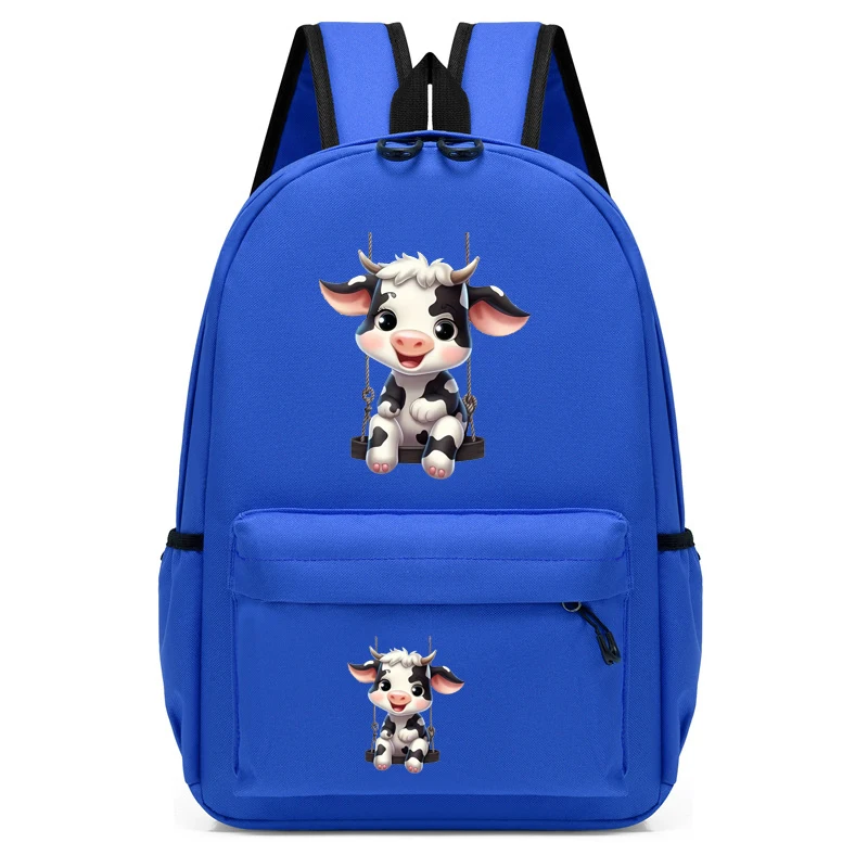 Tas ransel untuk anak-anak, tas ransel sekolah motif sapi, tas punggung anak-anak, tas sekolah imut, tas ransel Anime, tas traveling, tas buku anak-anak, tas ransel sekolah pelajar, tas punggung untuk anak-anak