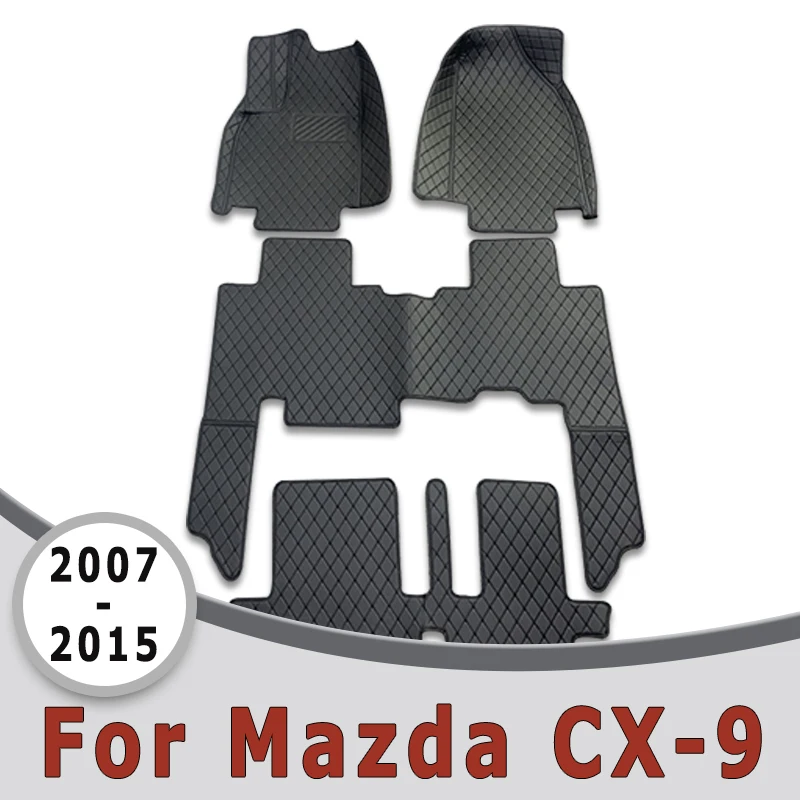 Car Floor Mats For Mazda CX-9 2015 2014 2013 2012 2011 2010 2009 2008 2007 Carpets Interior Accessories Rugs Auto Parts Covers