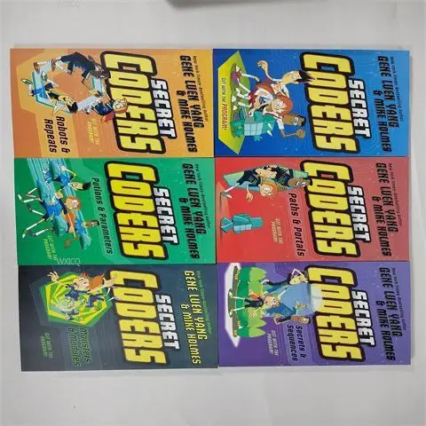 Secret Coders 1-6 Comic Books English Comic Books Coders Elementary School Science Calculation Children's Story Picture Books