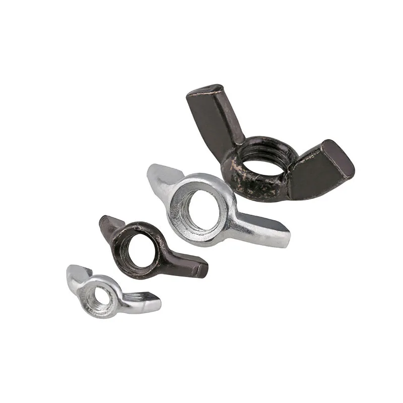 M3 M4 M5 M6 M8 M10 M12 Baja Karbon Seng Putih/Seng Hitam Mur Sayap Kupu-kupu Mur Pengencang Tangan 3/5/10/20 Buah