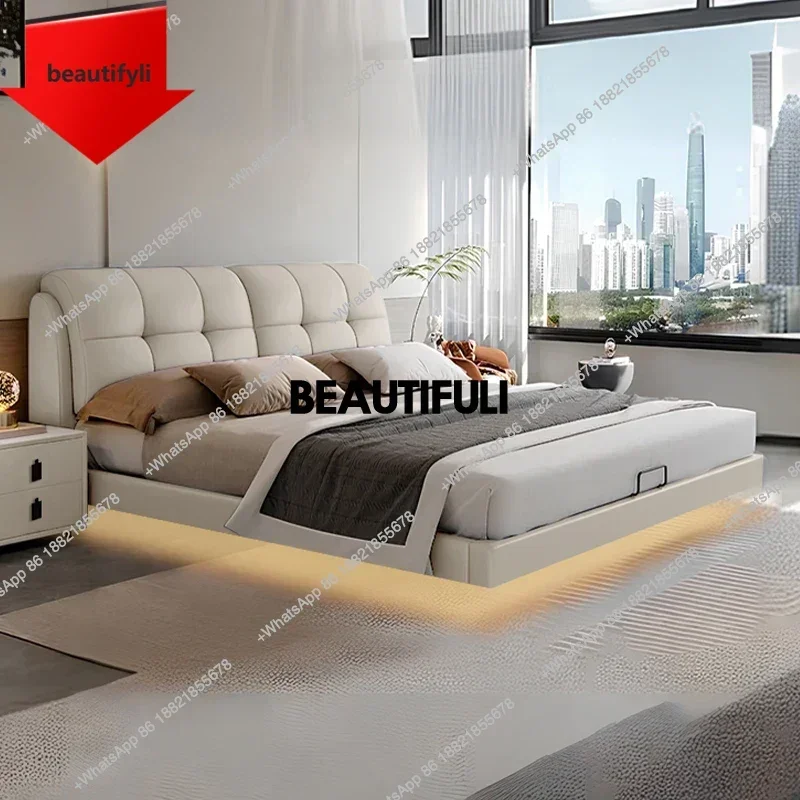 

Двуспальная кровать Q181 «Принцесса» дизайнерская, водонепроницаемая, деревянная, класса люкс, с изголовьем, для спальни, мебель для дома