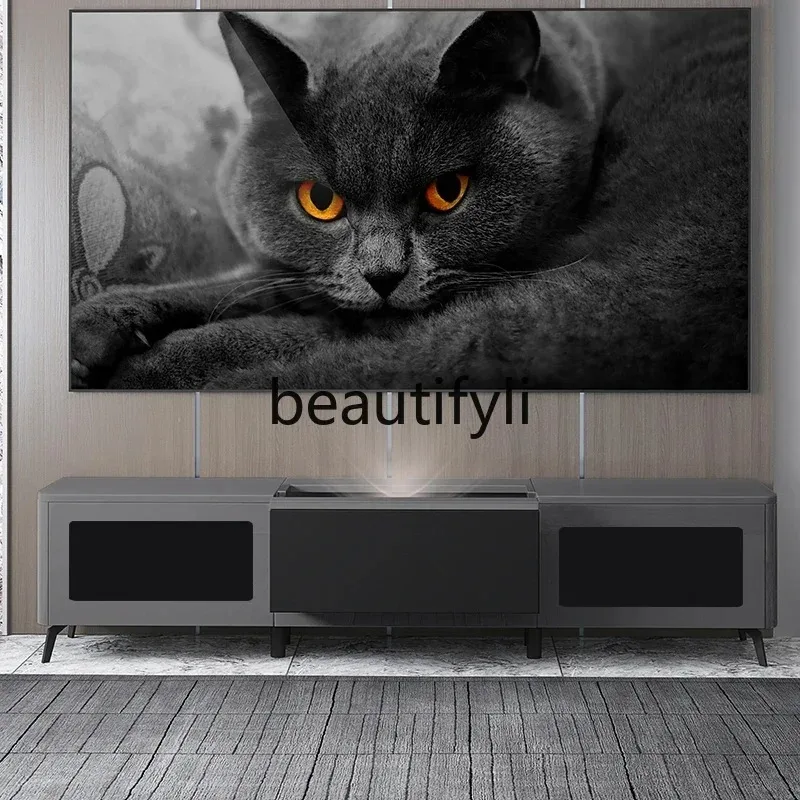 

Laser projector short focus electric smart telescopic TV cabinet