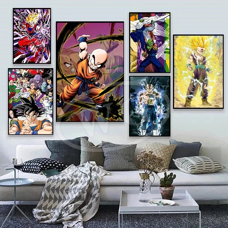 Dragon Ball Anime HD Picture Poster Decorative  vintage Removable Living Room Art Print no Frame Canvas wall decoration painting