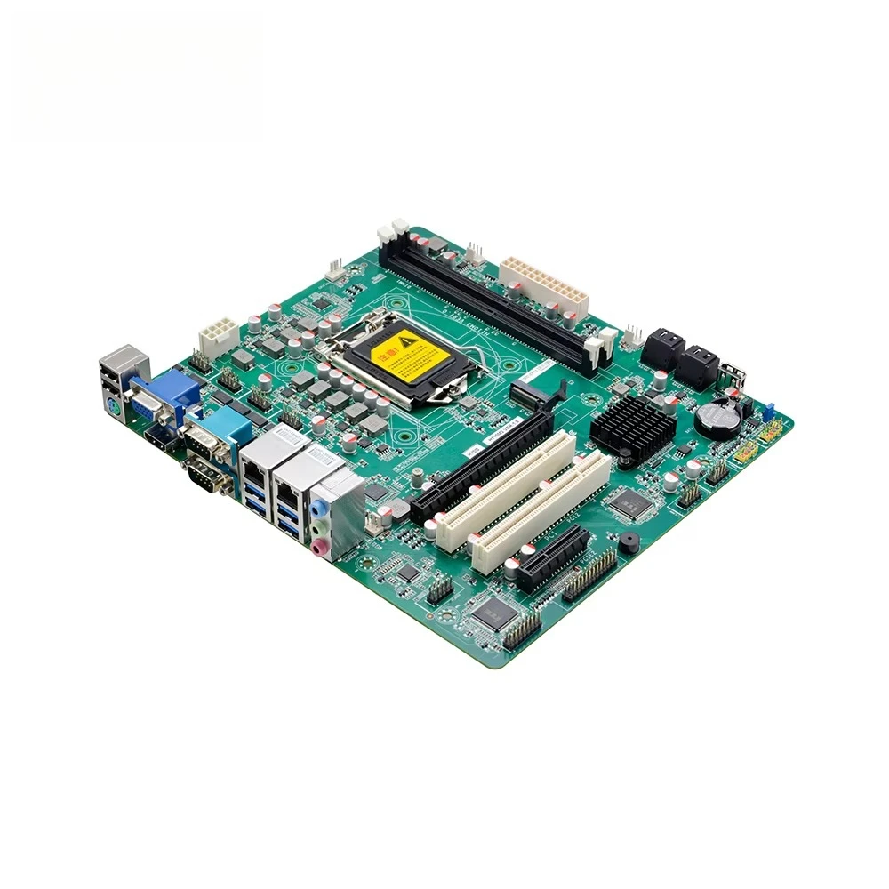 LGA 1151  H110 2 DDR4 4 SATA 3.0 M.2 VGA PCIe 3.0 X16 PCIe 2.0 X4 2 PCI 2 LAN 6 COM Industrial Micro ATX Motherboard