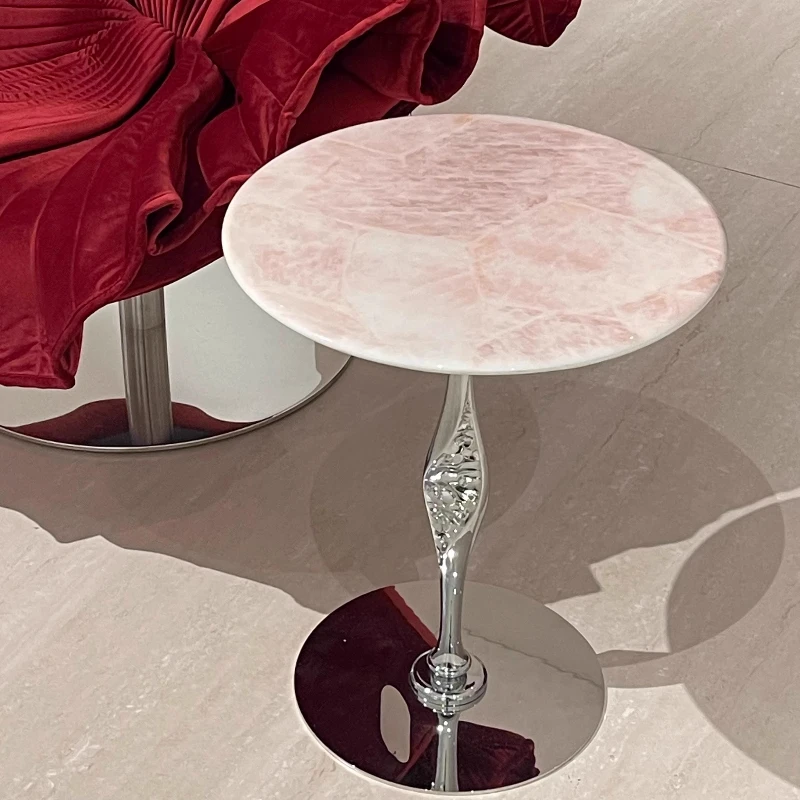 

Scepter powder crystal creative marble edge sofa bedside living room decoration