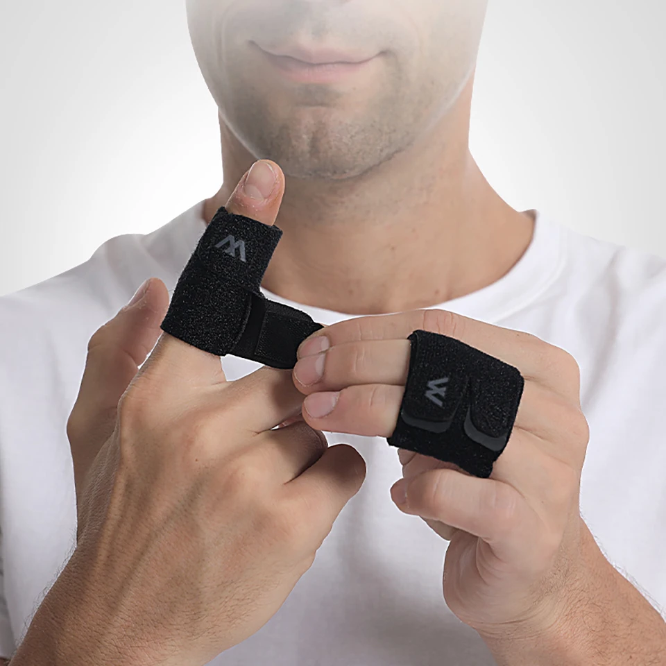 Pelindung Jari Olahraga Pengatur Tekanan Tali Pengikat yang Dapat Diperpanjang Dukungan Stabil Olahraga Luar Ruangan Gym Bola Basket Bola Voli Bisbol