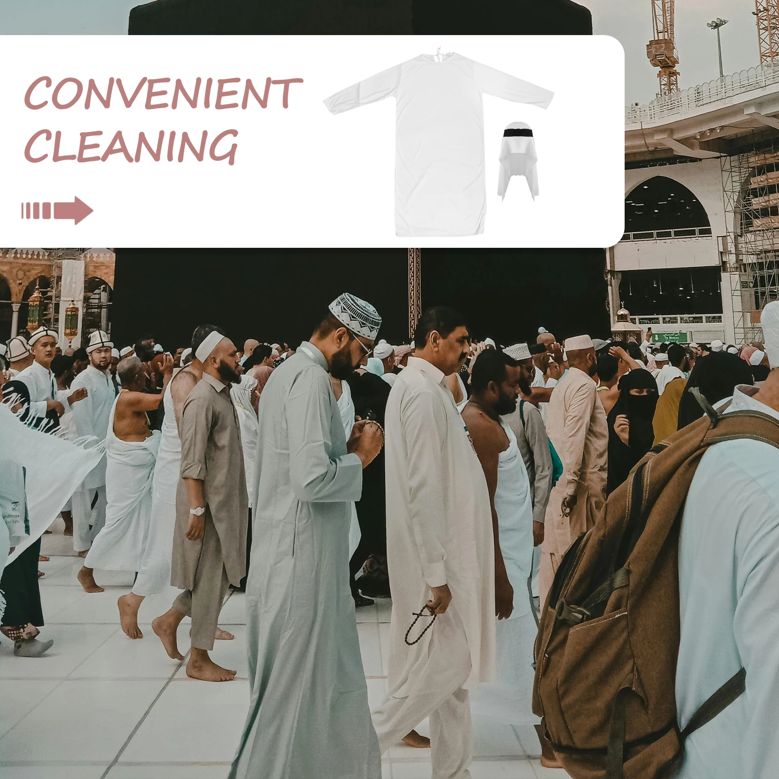 

Prince Clothing Pure White Middle Eastern Design Comfortable Breathable Arab Men Costume Elegant Construction Material