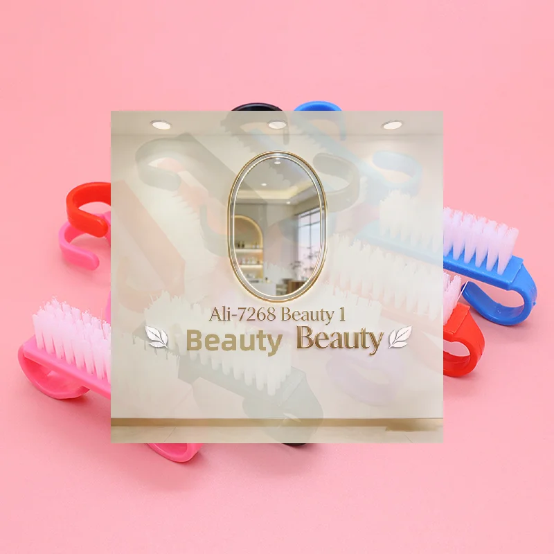 톱 클리닝 네일 브러쉬 네일 아트 플라스틱 소프트 먼지 제거 손가락 관리 UV 젤 매니큐어 페디큐어 도구 메이크업 브러쉬 스크러빙