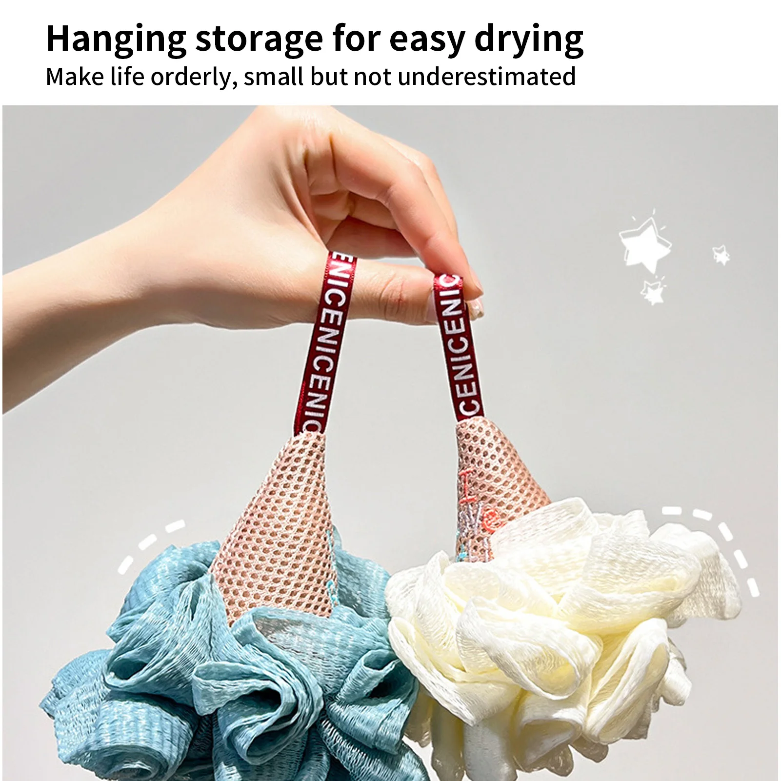 Soft Shower Mesh Foaming Sponge Body Scrub Exfoliating Brush Skin Cleaner Bath Bubble Ball Skin Care Bathing Accessories