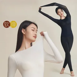 여성용 보온 속옷, 긴팔 티셔츠, 얇은 보온 상의, 보온 세트, 가을 겨울