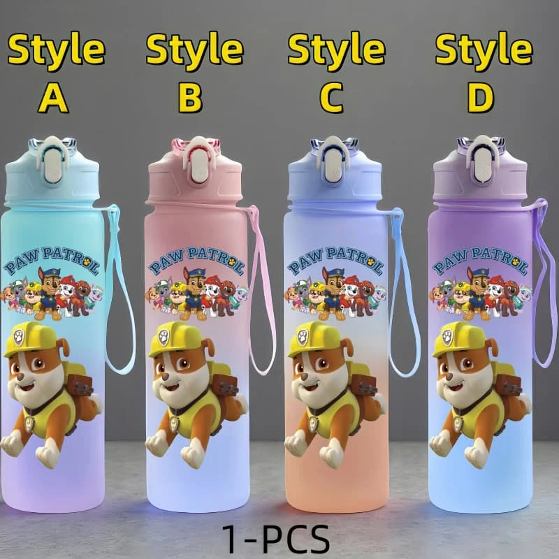 PAW ตัวการ์ตูนน่ารักถ้วยน้ําขนาดใหญ่ความจุกลางแจ้งแบบพกพาเชือกดื่มขวดเด็กของขวัญกาต้มน้ําดื่ม
