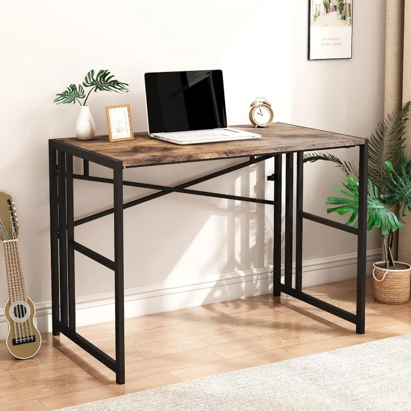 

Folding Small Computer Desk, Foldable Space-saving Home Office Desk, Simple Learning Writing Game Workstation Suitable