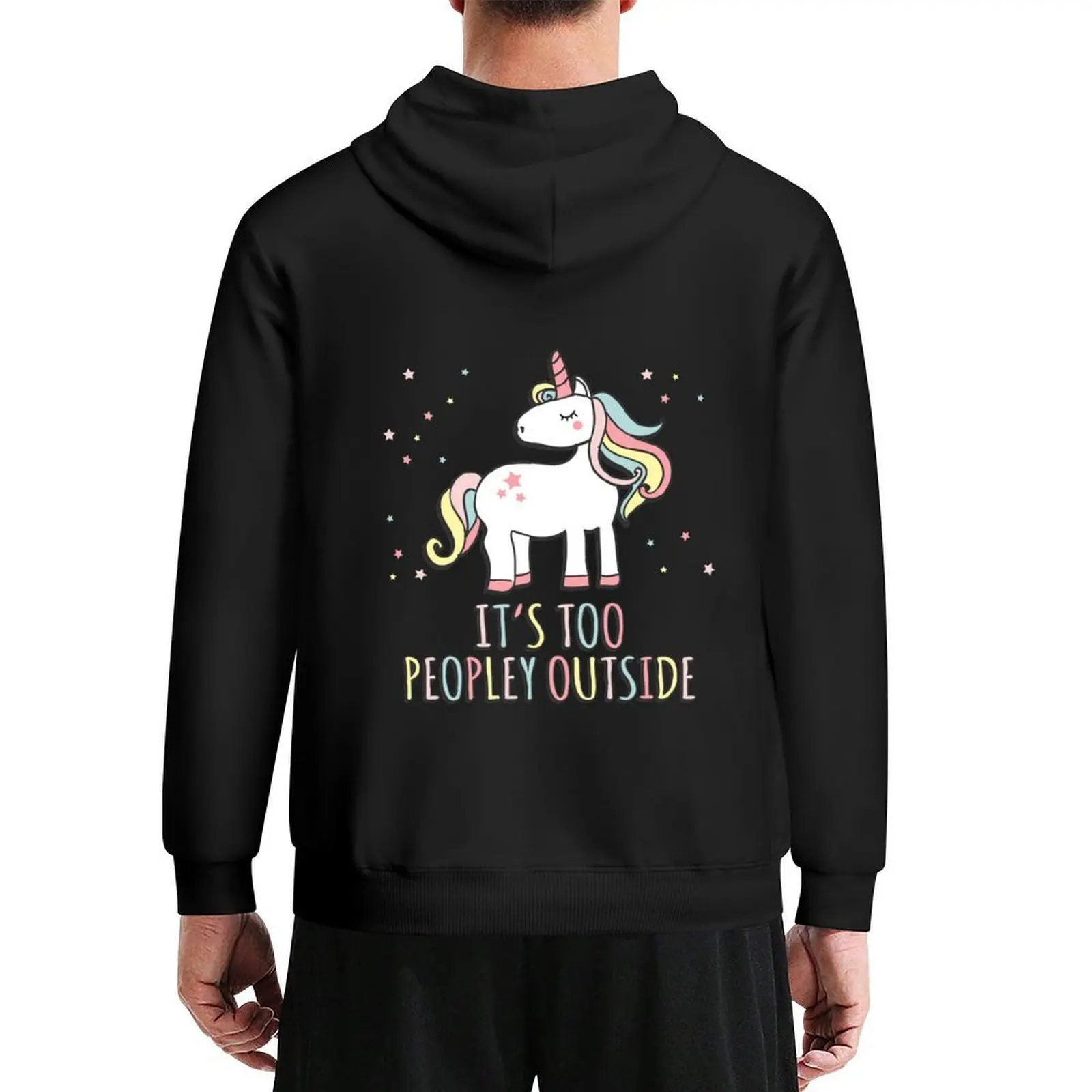

It's Too Peopley Outside Unicorn Hoodie men's autumn clothes autumn new products men's winter sweater mens clothes hoodie men