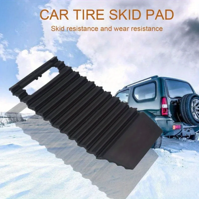 Car Tire Anti-skid Emergency Traction Mat - Durable Anti-skid Stabilizer Mat for Snow, Mud, Ice, Sand Snow Extrication Plate