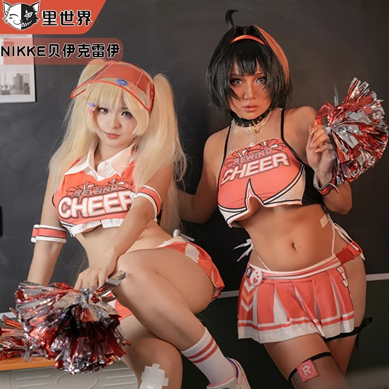 

NIKKE Amanda Bay Cosplay The Goddess of Victory Sexy Clay Cheerleading Dress Clay Skirt Women's Sports Uniform Cosplay Costumes