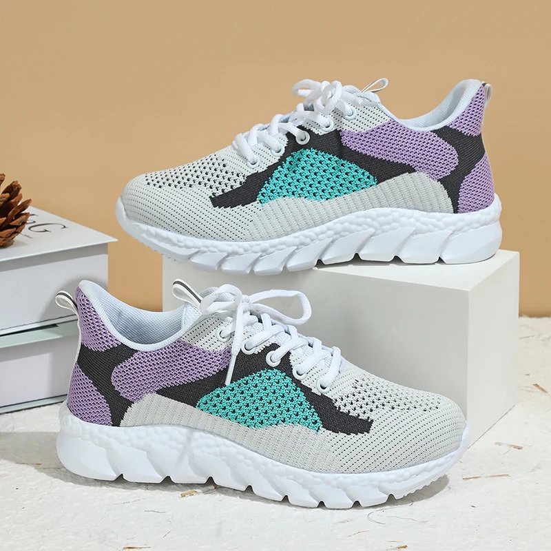 Breathable Women Running Shoes Lightweight Anti-slip Female Sports Shoes Outdoor Soft Women's Sneakers Lace Up Fashion Tennis