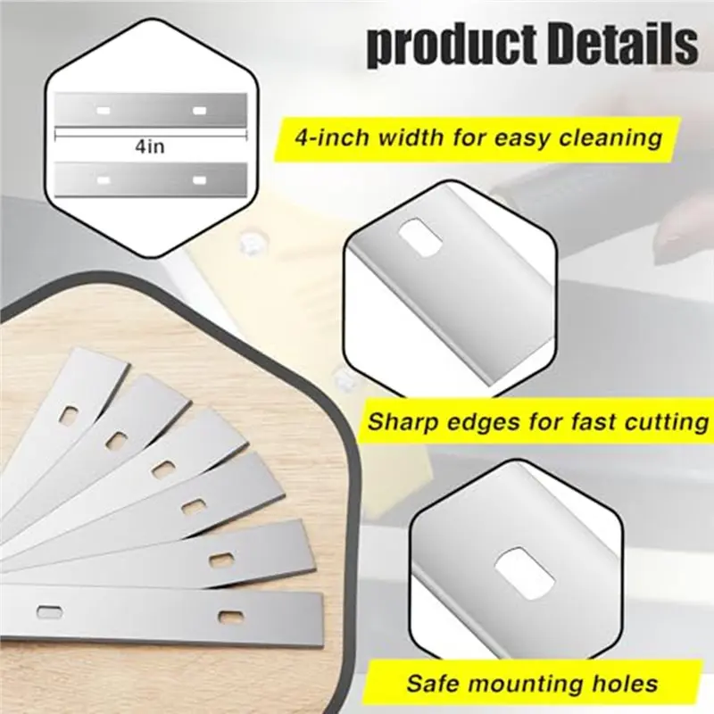 ABUG-Floor Scrapers Blade Replacements Angled Demolition Scraper Blades For Efficient Flooring Removal Razors (400 Pcs)