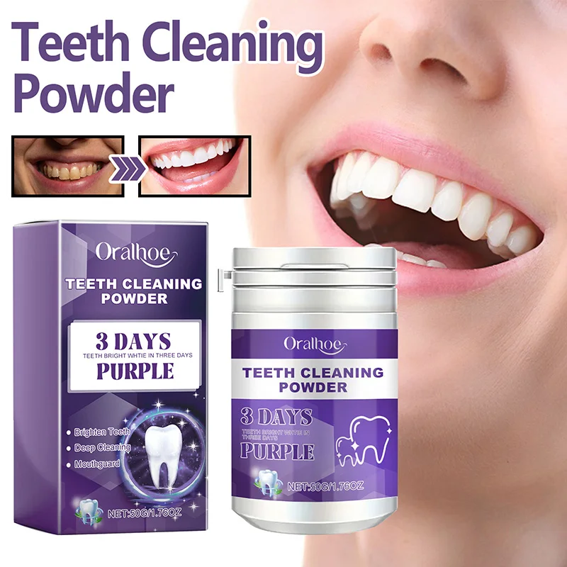 

Teeth Whitening Powder Oral Cleansing Yellow Tooth Removal Stain Plaque Fresh Breath Deep Clean Polish Formula Tooth Powder