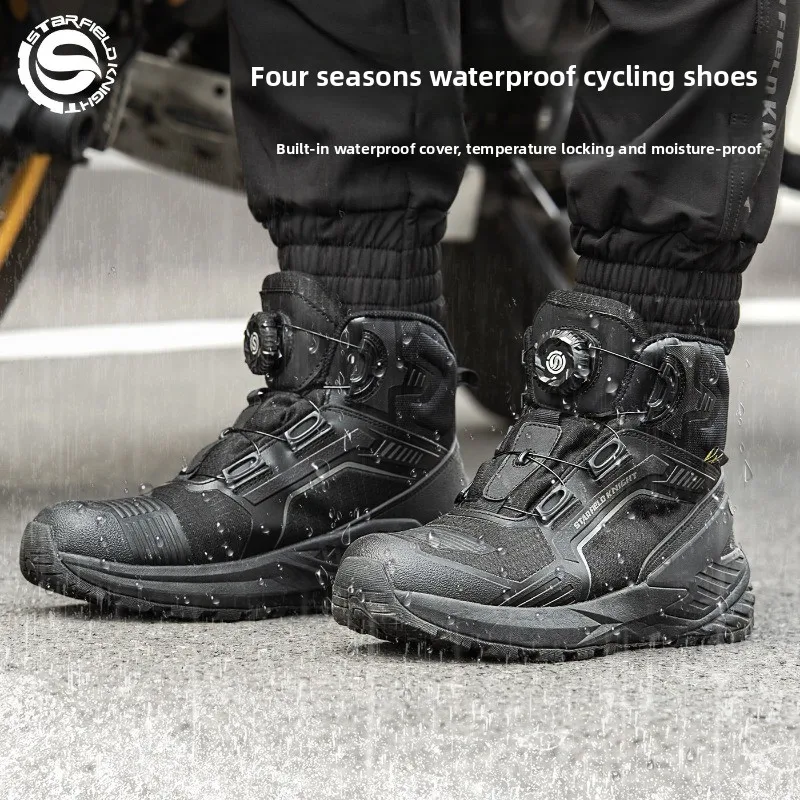 Motorcycle Riding Shoes Summer Breathable Waterproof Boots for Touring Rally Travel Daily Commuting All Season Moto Footwear