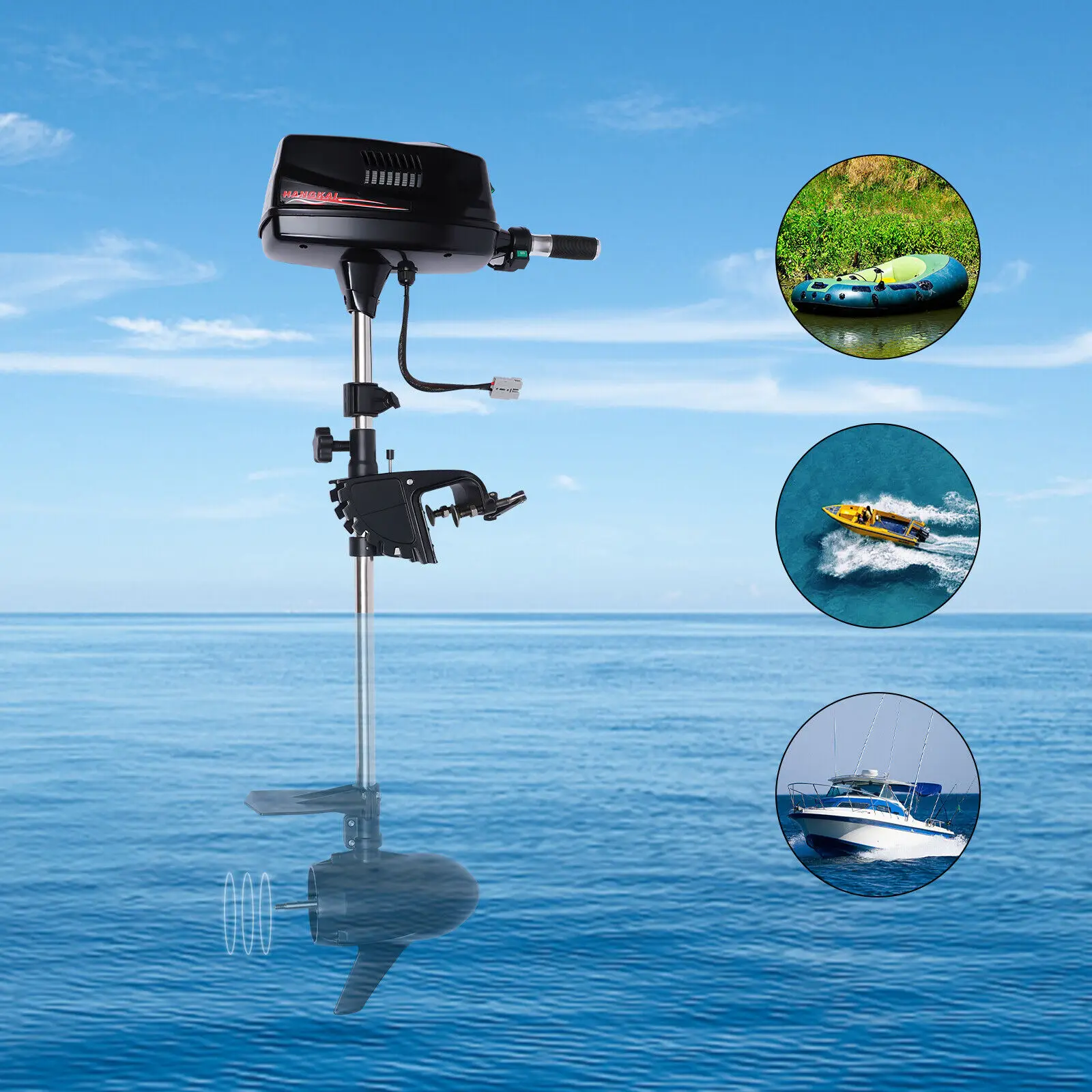 60V 10HP Electric Brushless Trolling Motor Heavy Duty Trolling Motor Powerful Electric Fishing Boat OutboardsSuit 2.8~3.8m Boats