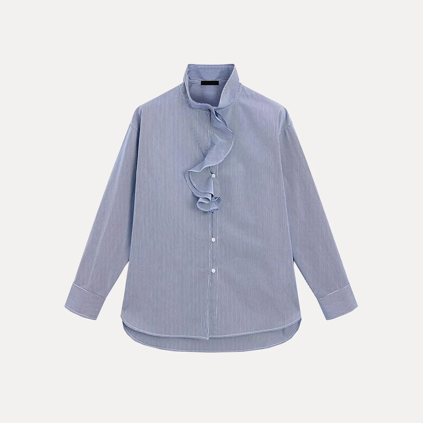 

Модное платье с высоким воротником и кружевной отделкой, индивидуальный дизайн, зима 2025, новая женская одежда, прямой крой, длинный рукав