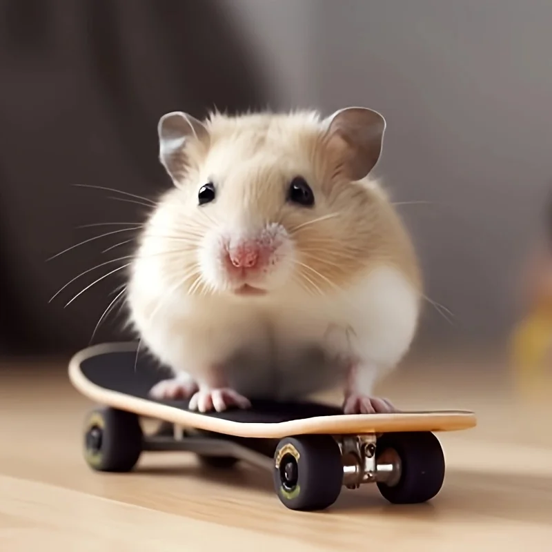 Small Pet Toy Hamster Toy Skateboard With Frosted Anti-slip Function Suitable For Hamsters