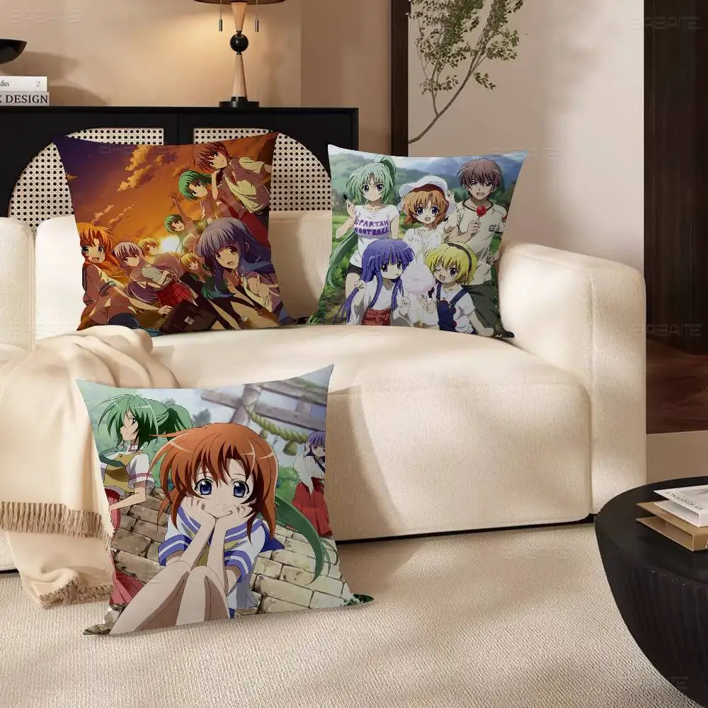 Japanese Anime When They Cry Office Cushion Pillowcase Car Cushion Cover45X45CM Lumbar Pillowcase Sofa Pillowcover