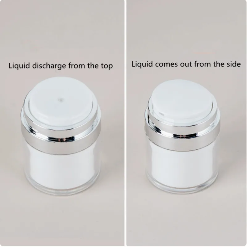 10pcs 15ml 30ml 50ml 100ml Vacuum Cream Bottle Press Lotion Bottle Face Cream Sub Bottle Acrylic Lotion Bottle Without Straw