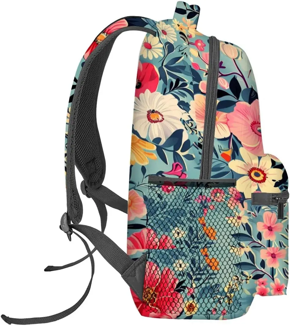 حقيبة ظهر مزهرة، حقيبة كمبيوتر محمول من البوليستر، حقائب ظهر زهرية نباتية ملونة للحديقة، حقيبة ظهر على شكل زهرة عتيقة، حقيبة ظهر هدايا لـ